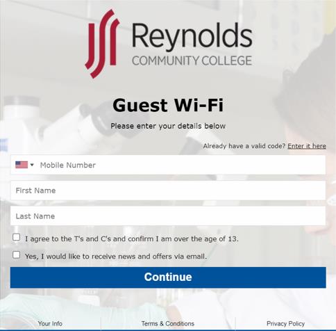 Reynolds Guest Wifi Connect
