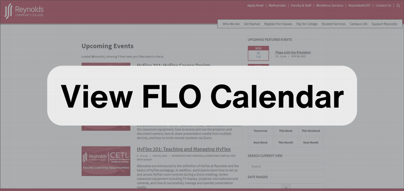 CETL's FLO Calendar