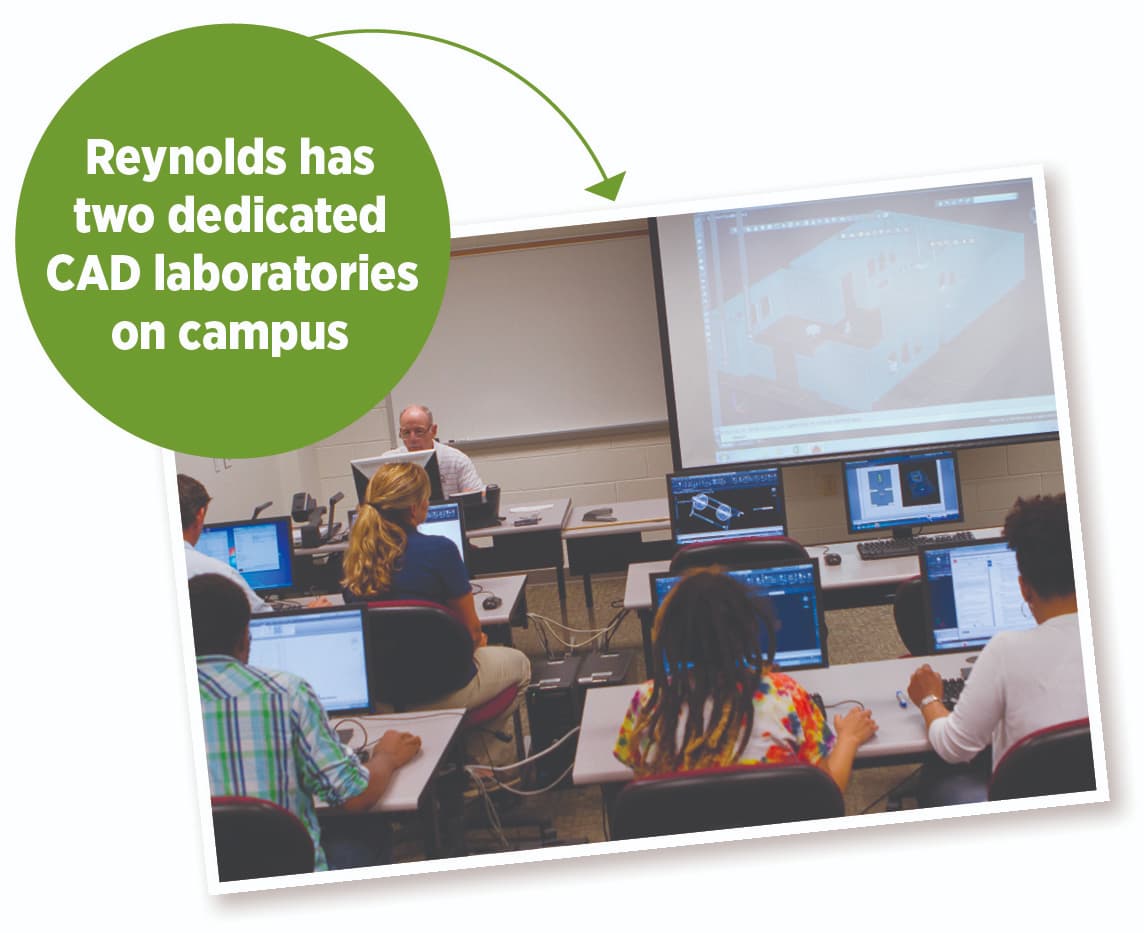 Reynolds has two dedicated CAD labs on campus
