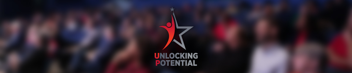 blurred background of Reynolds Employees with "Unlocking Potential" logo overlaid