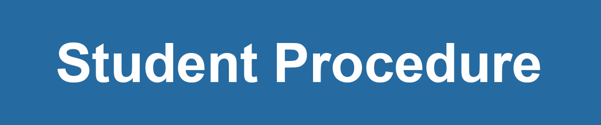 Student Procedure Banner