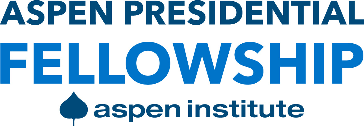 Aspen Presidential Fellowship logo, blue and white