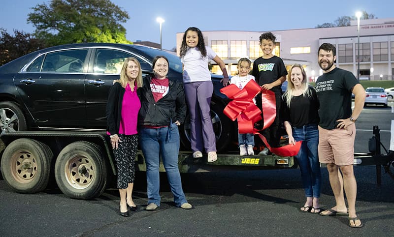 Reynolds Student Receives Restored Vehicle from Community Partner Revive the Drive