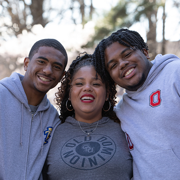 The Davis brothers and their mother, Dr. Stacie Davis 