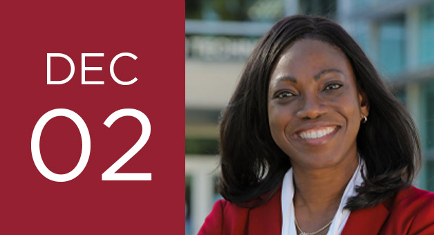 Falecia Williams, President, Prince George’s Community College with date of event, Dec. 3