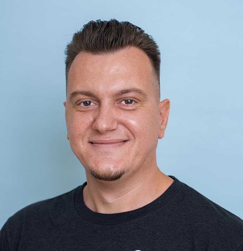 Fitim Xhemaili smiles for the camera