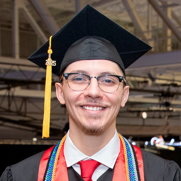 Sebastian Portillo, student graduation speaker, Spring 2025.
