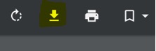 Download icon highlighted in the browser toolbar