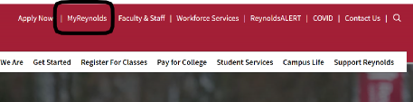 MyReynolds link highlighted on the Reynolds website