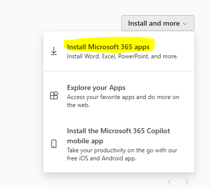 Install Microsoft 365 Apps