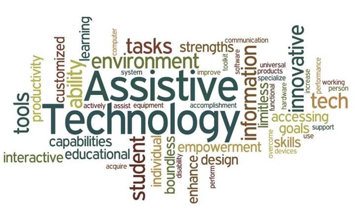 assistive technology word cloud image